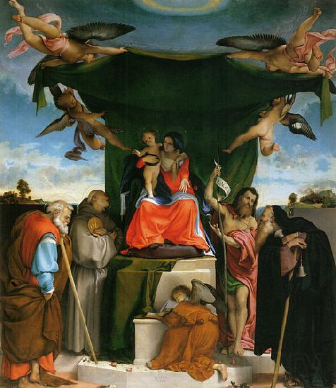 Lorenzo Lotto Thronende Madonna France oil painting art